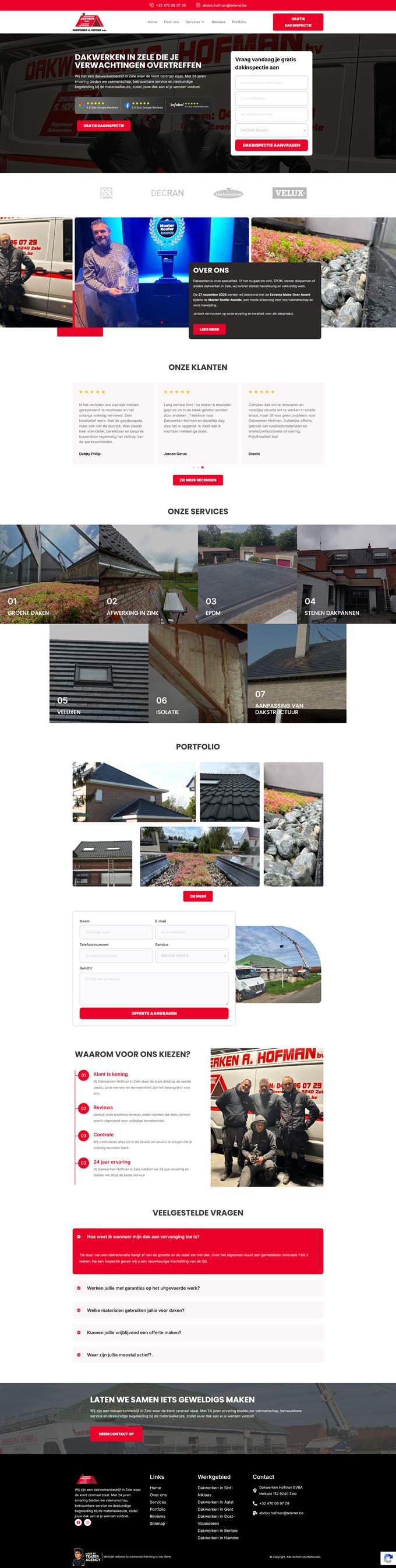 Website Dakwerken Hofman