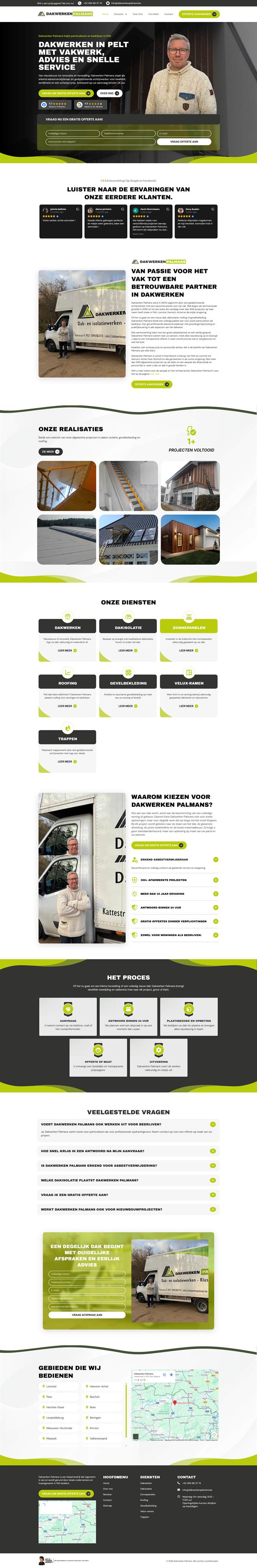 Website Dakwerken Palmans