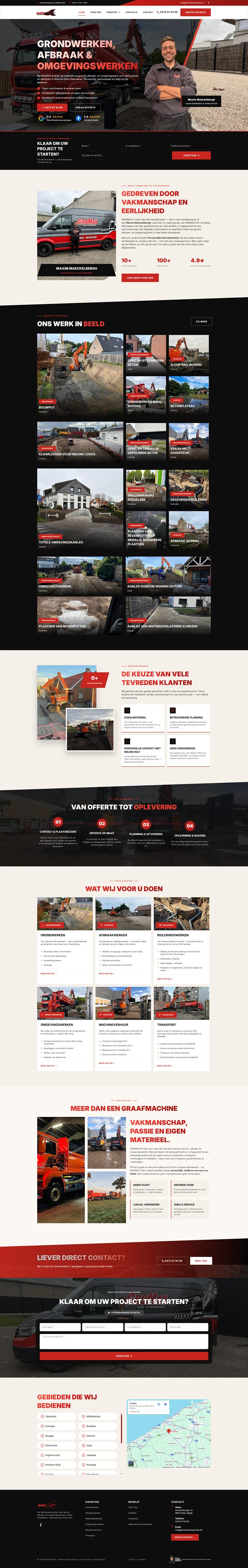 Website Grondwerken Gromax
