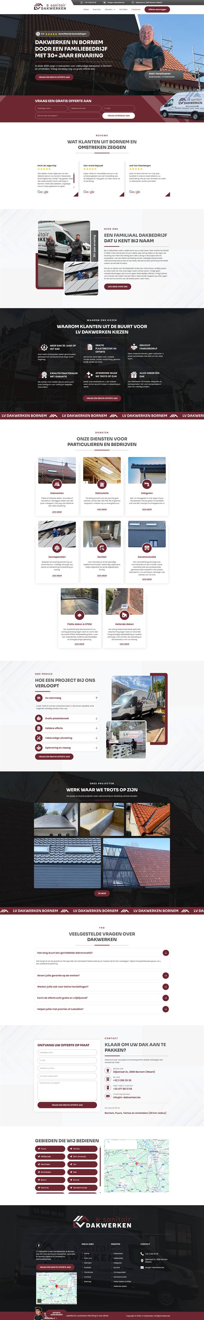 Website LV Dakwerken & Sanitair