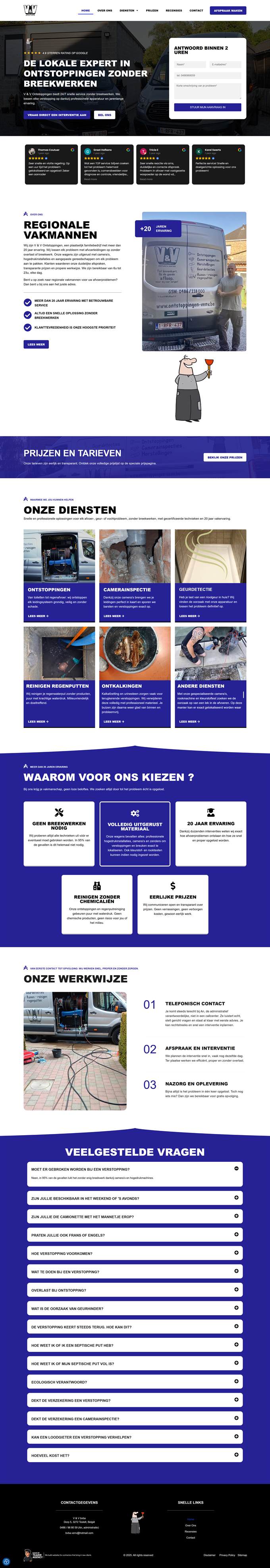Website Ontstoppingen VENV